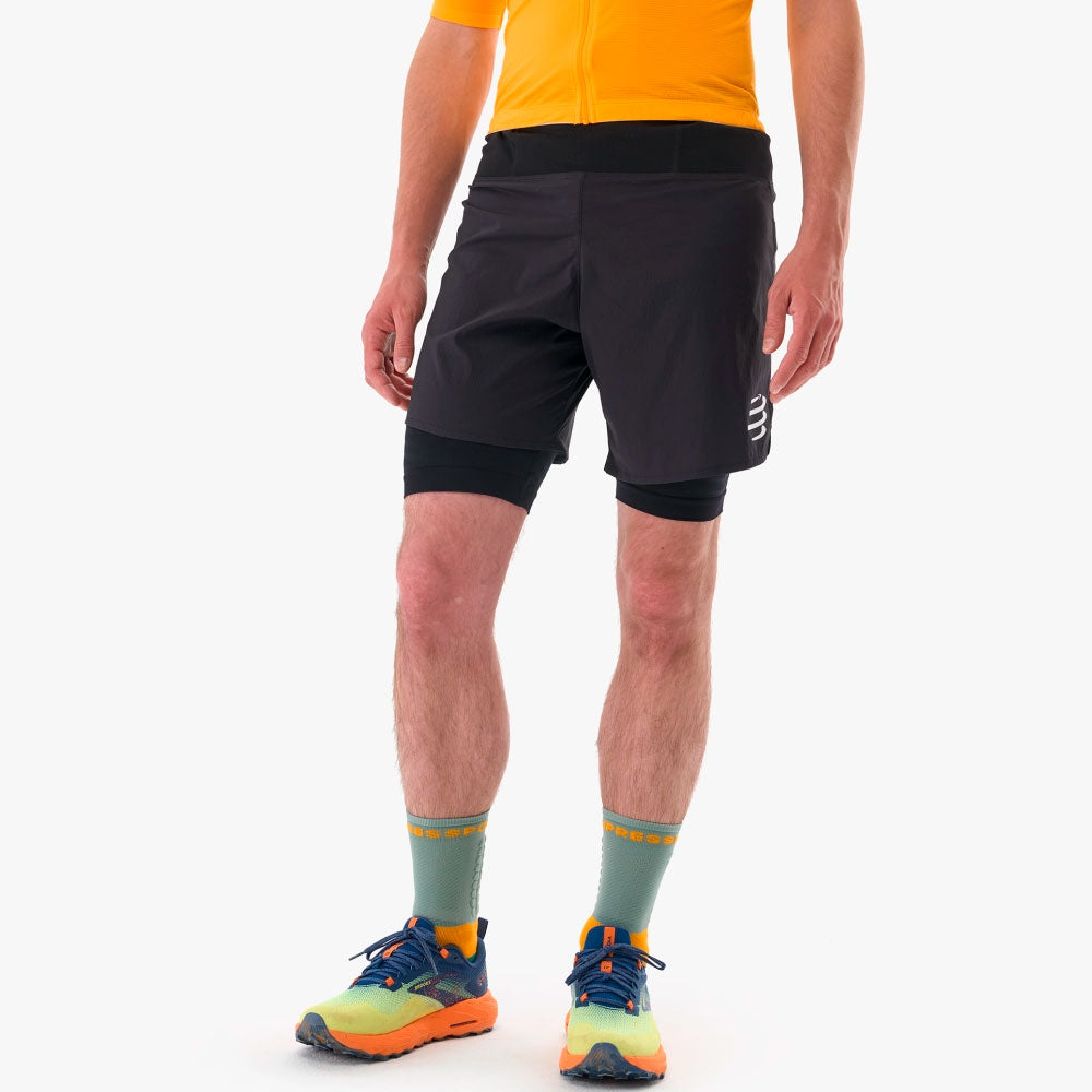 MALLA PANTALÓN COMPRESSPORT TRAIL RACING NEGRO
