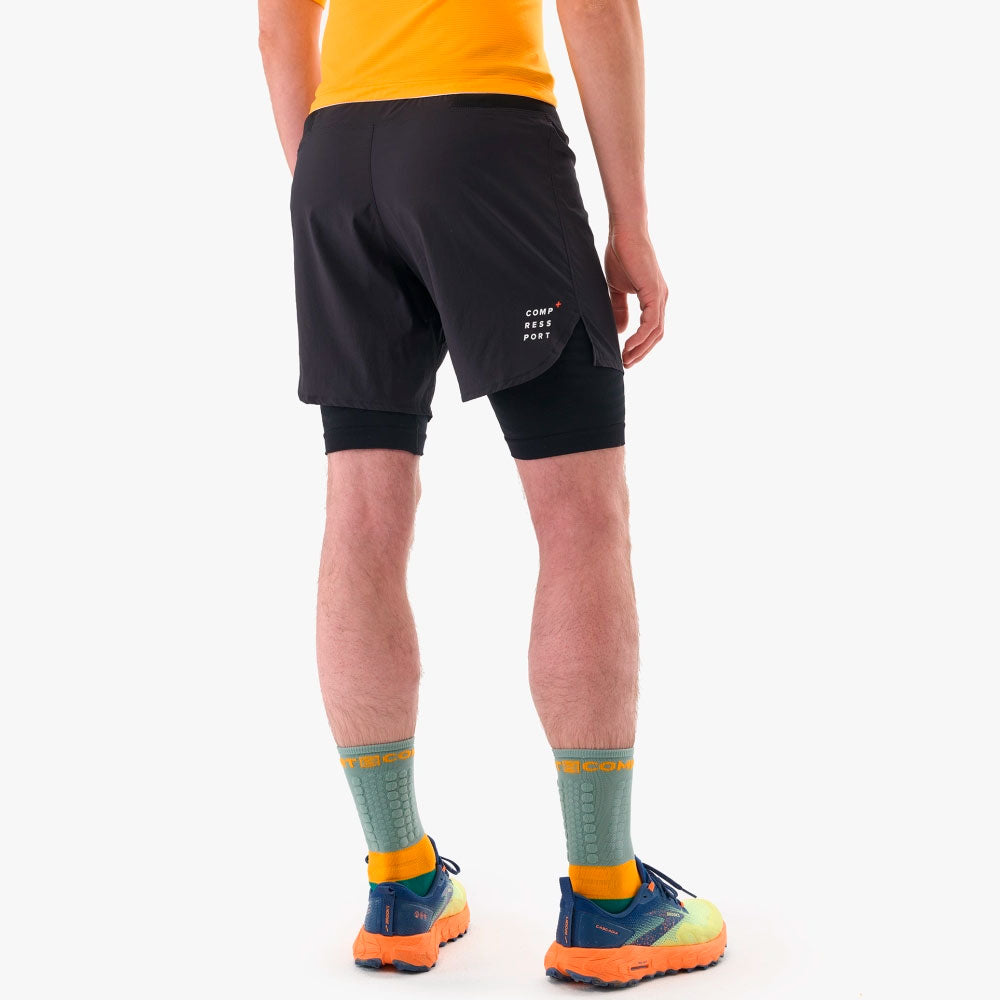 MALLA PANTALÓN COMPRESSPORT TRAIL RACING NEGRO