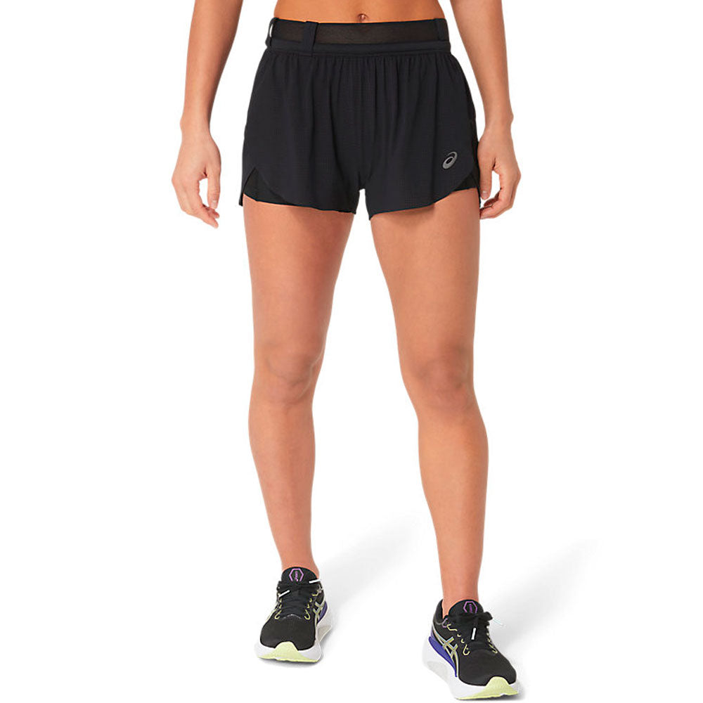 PANTALÓN CORTO ASICS METARUN SPLIT MUJER NEGRO