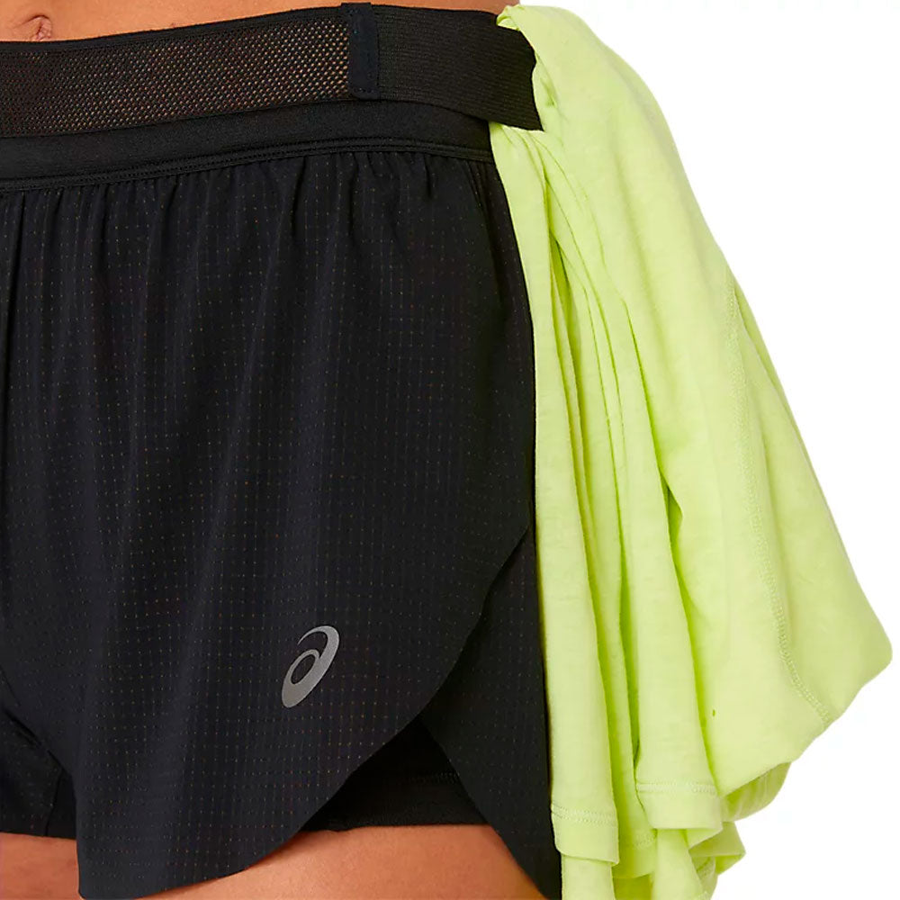 PANTALÓN CORTO ASICS METARUN SPLIT MUJER NEGRO