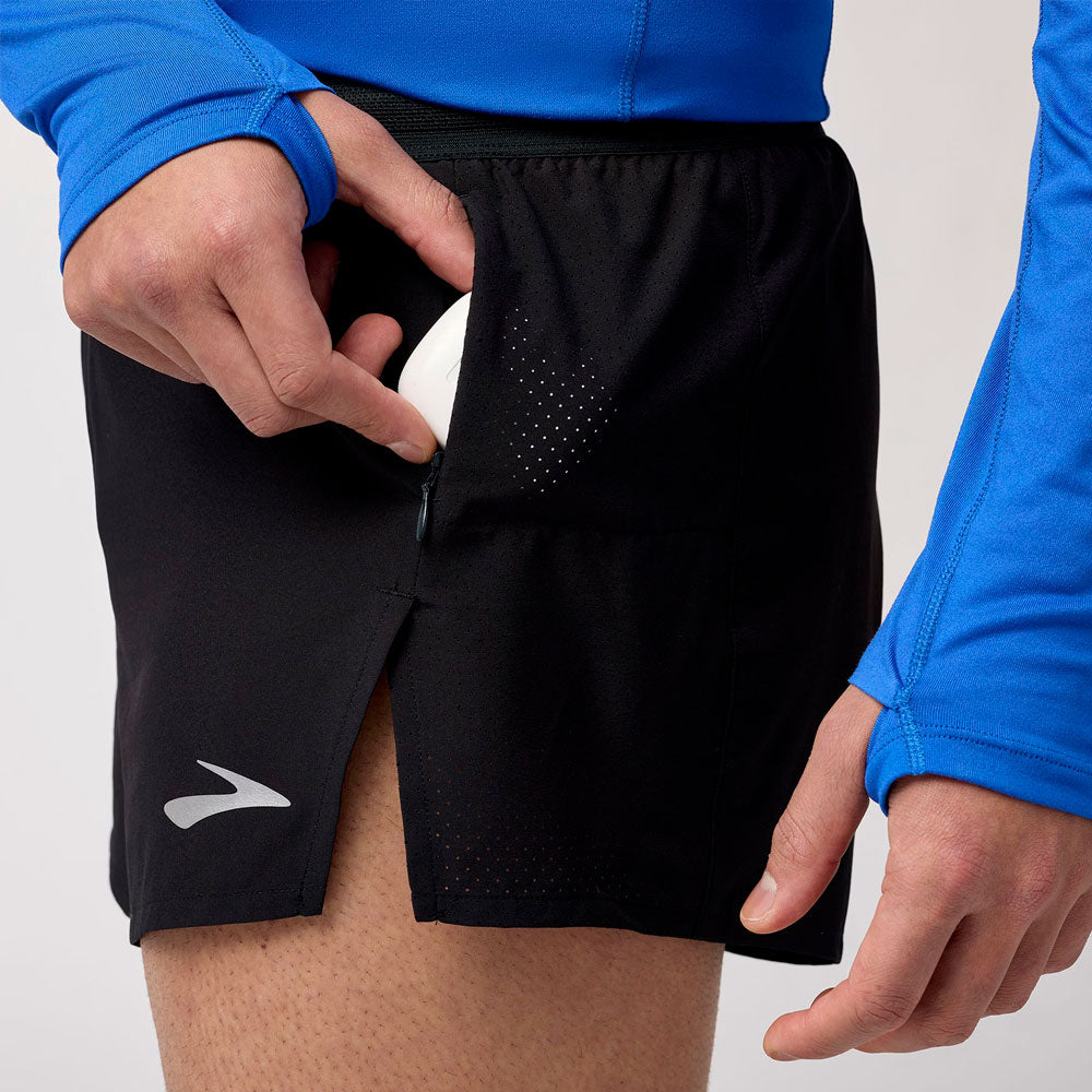 PANTALÓN CORTO BROOKS BREAKAWAY 3" NEGRO