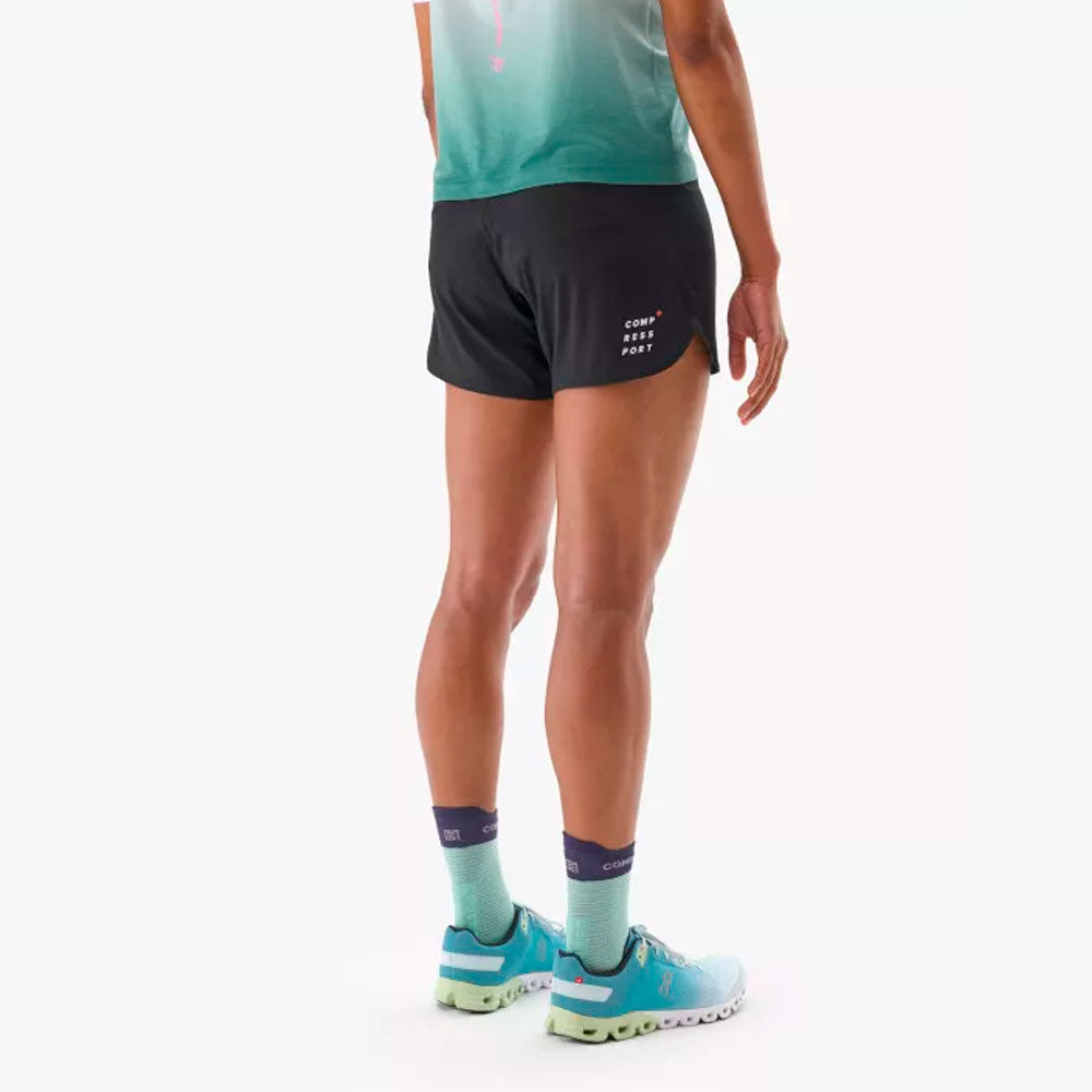 PANTALÓN CORTO COMPRESSPORT PERFORMANCE MUJER NEGRO