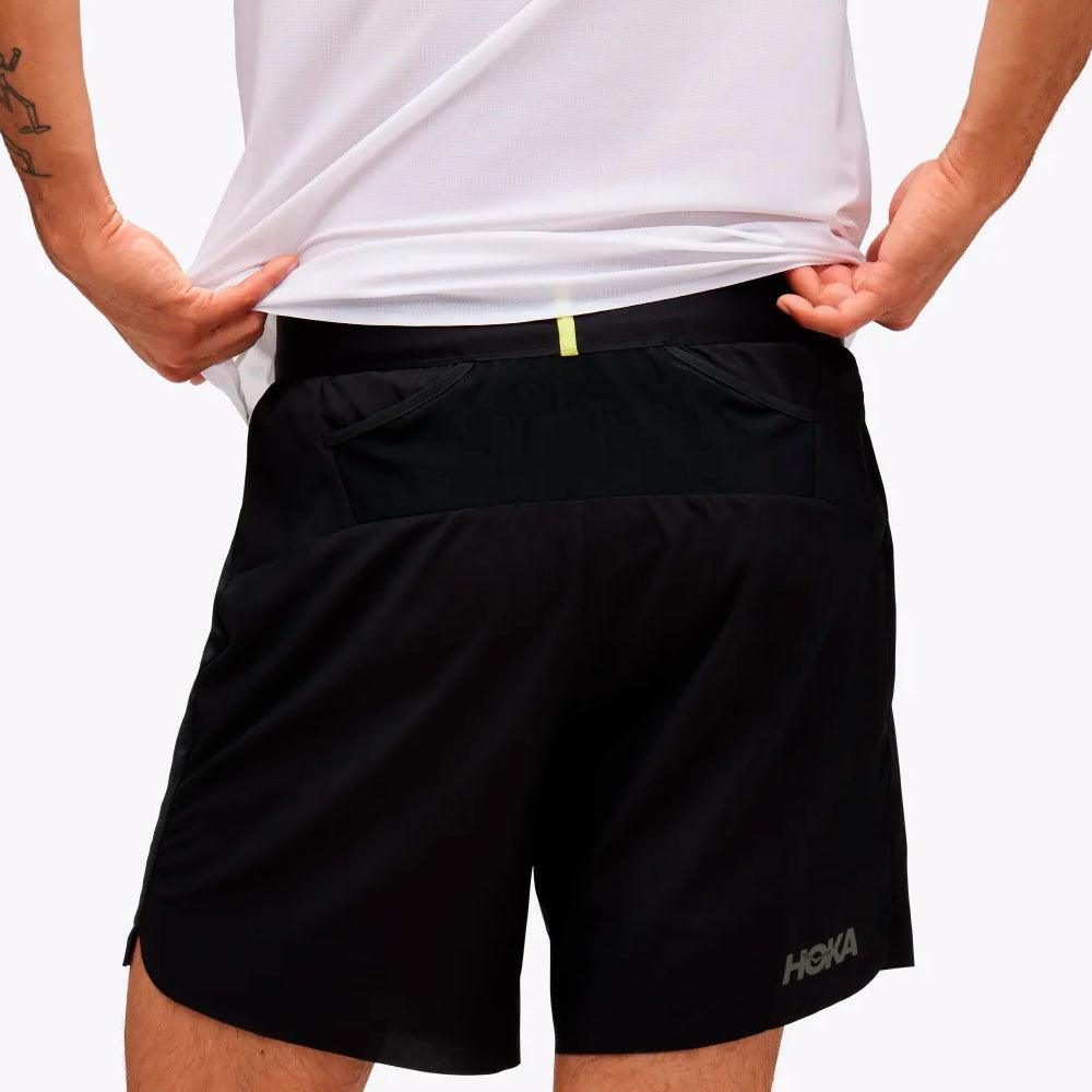 PANTALÓN CORTO HOKA GLIDE 18CMS NEGRO