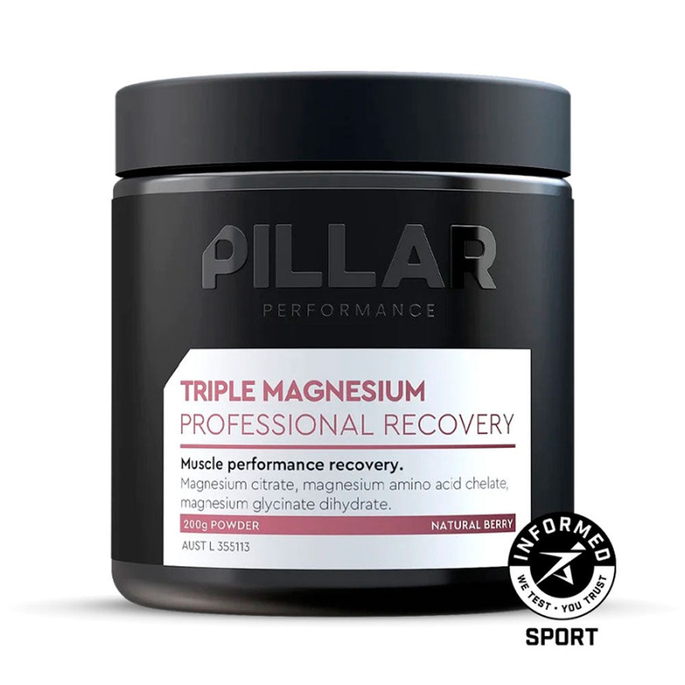RECUPERADOR MUSCULAR PILLAR PERFORMANCE TRIPLE MAGNESIUM FRUTOS DEL BOSQUE