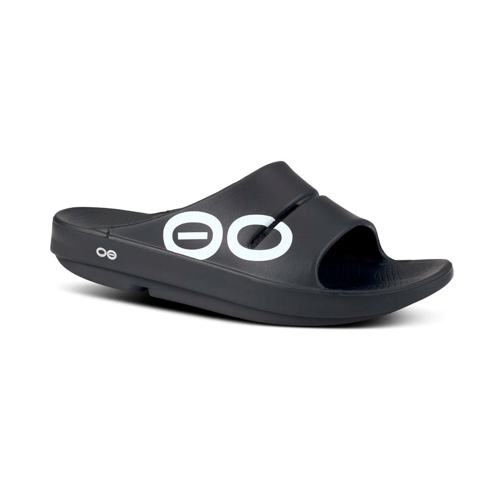 SANDALIAS OOFOS RECOVERY OOAHH SPORT NEGRO BLANCO