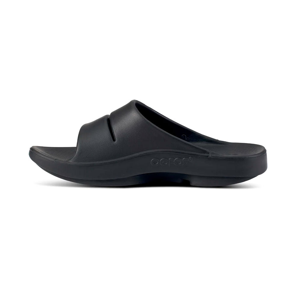 SANDALIAS OOFOS RECOVERY OOAHH SPORT NEGRO BLANCO
