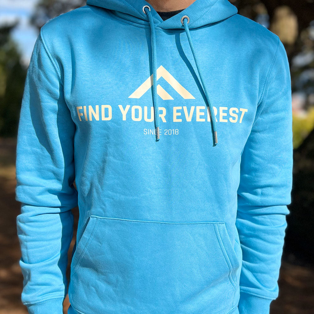 SUDADERA CON CAPUCHA FIND YOUR EVEREST AZUL