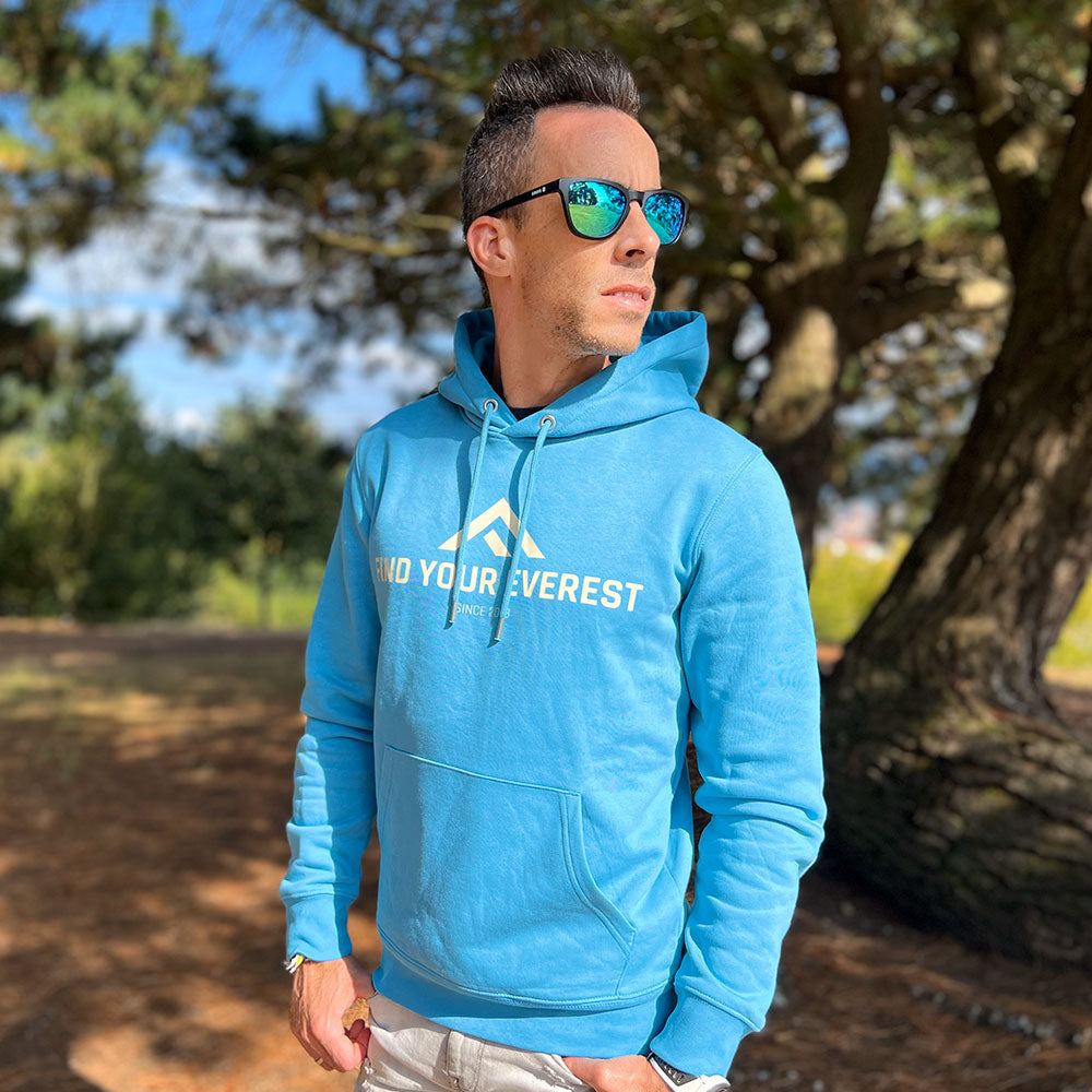 SUDADERA CON CAPUCHA FIND YOUR EVEREST AZUL