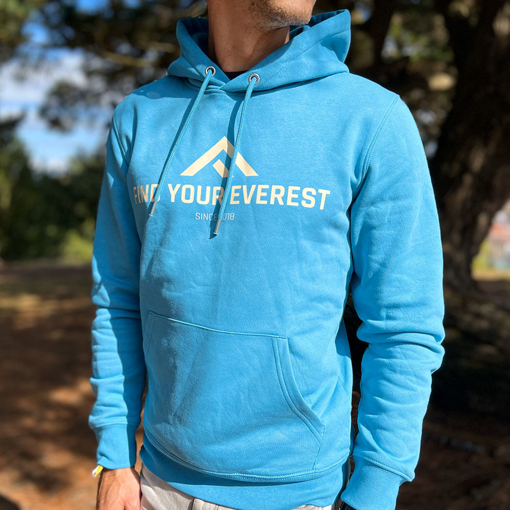 SUDADERA CON CAPUCHA FIND YOUR EVEREST AZUL