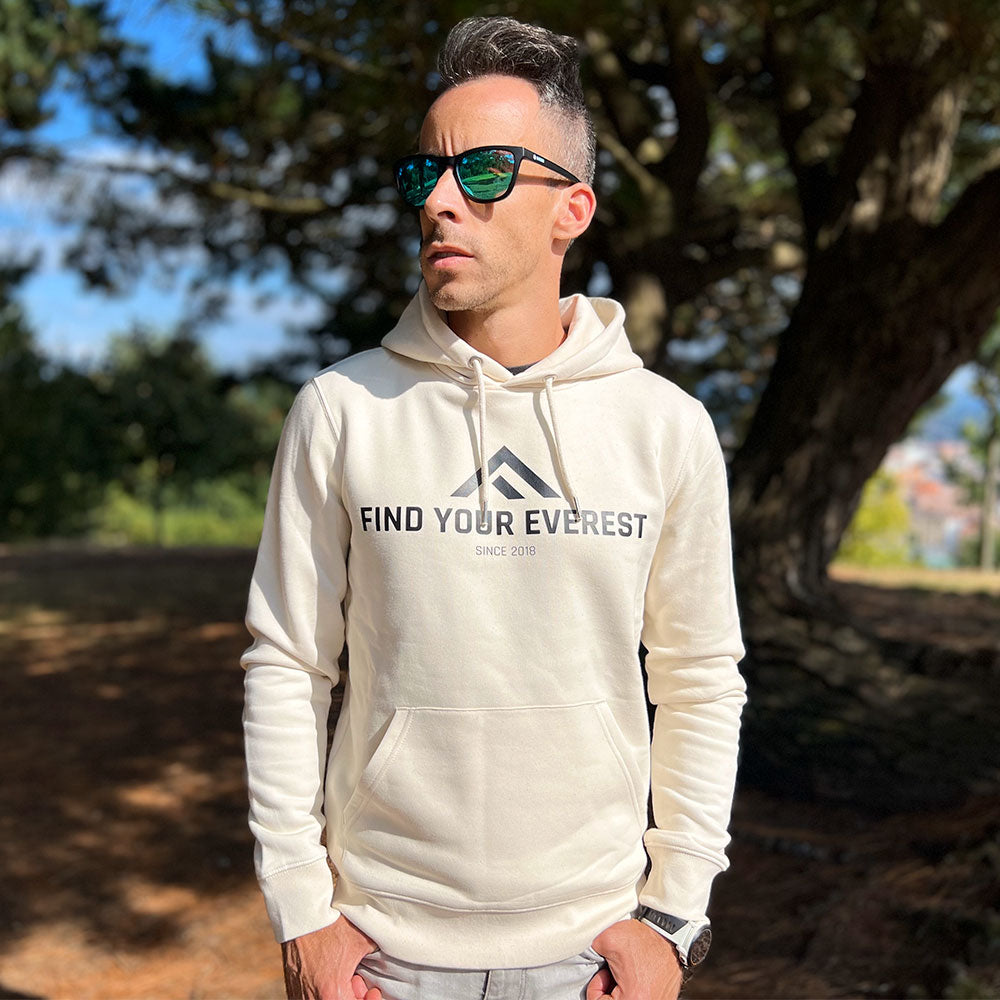 SUDADERA CON CAPUCHA FIND YOUR EVEREST BLANCO