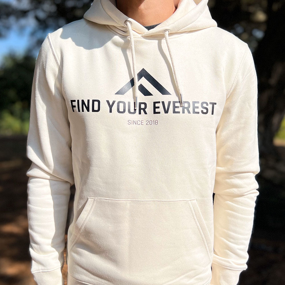 SUDADERA CON CAPUCHA FIND YOUR EVEREST BLANCO