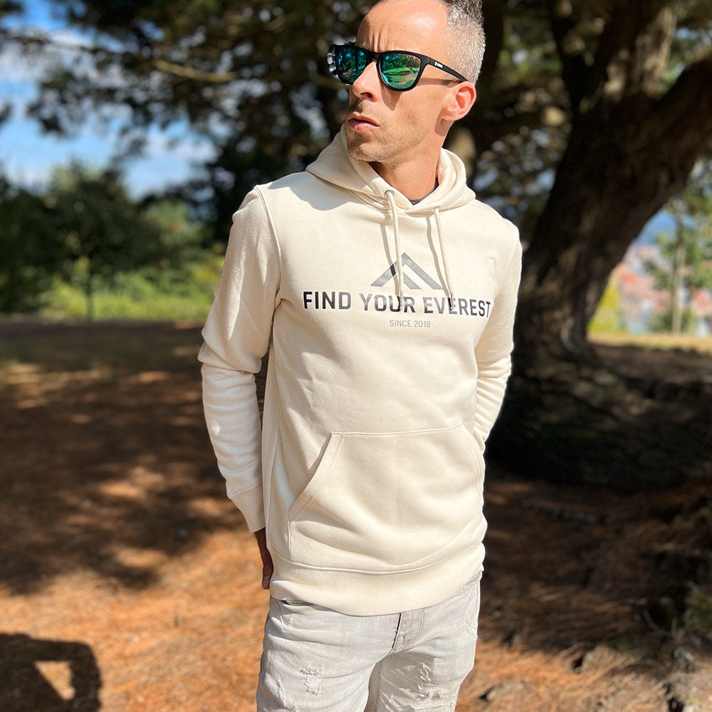 SUDADERA CON CAPUCHA FIND YOUR EVEREST BLANCO