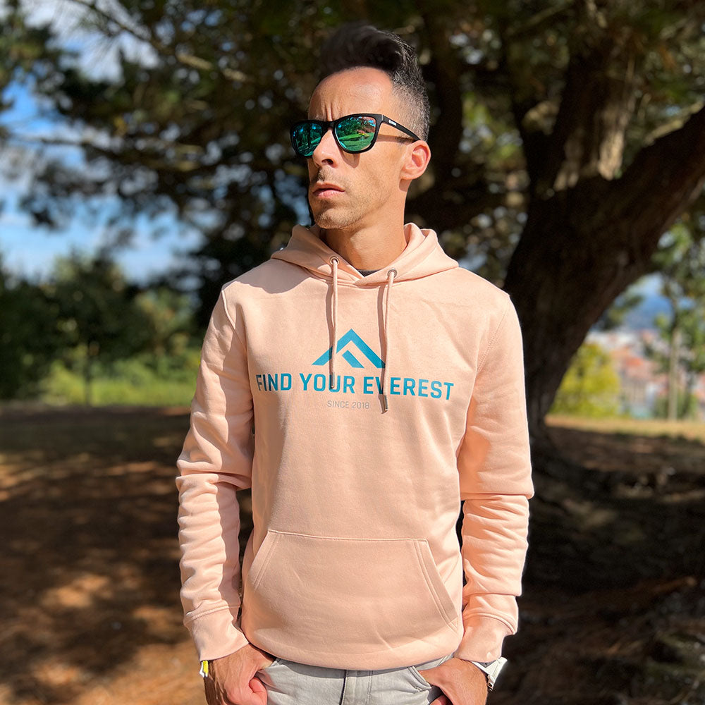 SUDADERA CON CAPUCHA FIND YOUR EVEREST ROSA