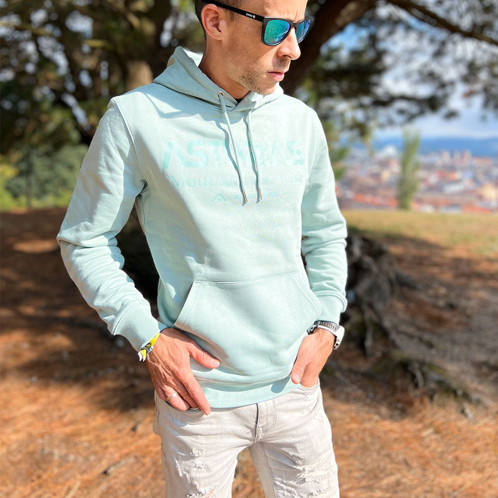 SUDADERA CON CAPUCHA FIND YOUR EVEREST "ASTURIAS" VERDE