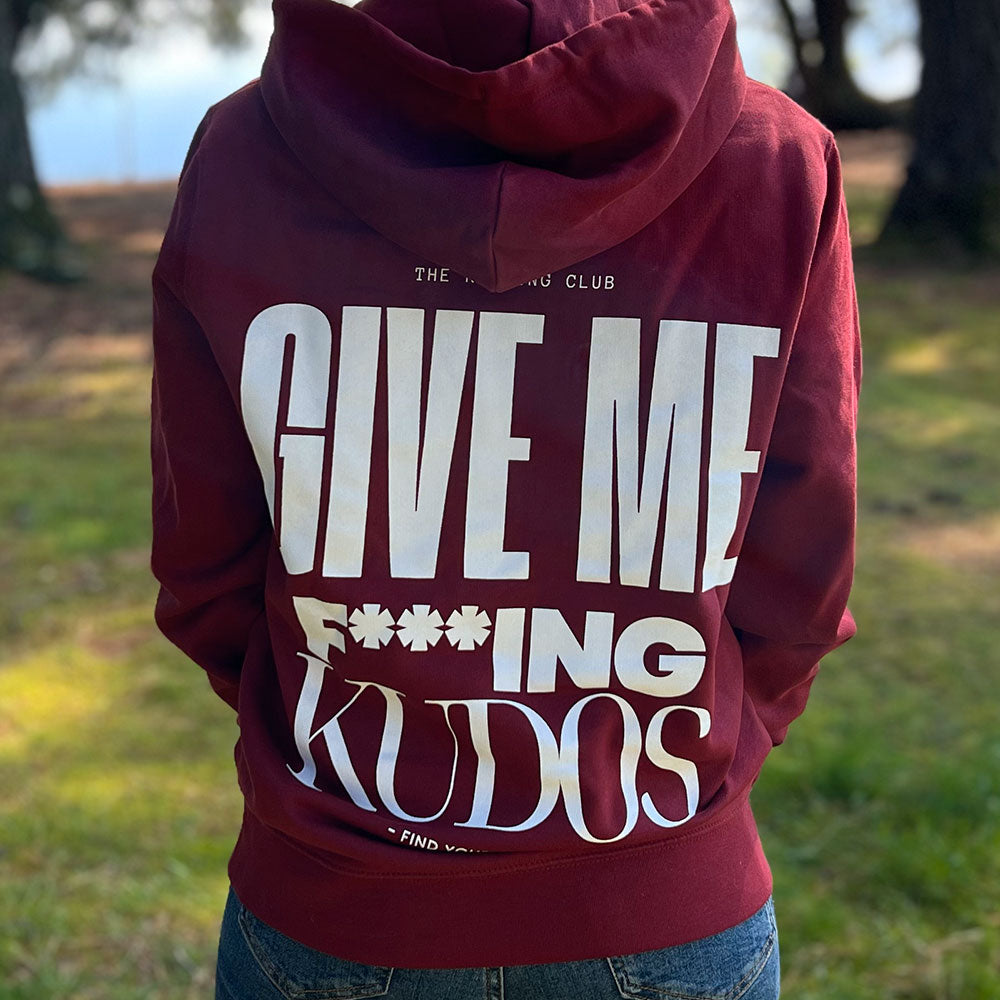 SUDADERA FIND YOUR EVEREST - GIVE ME FUCKING KUDOS - GRANATE