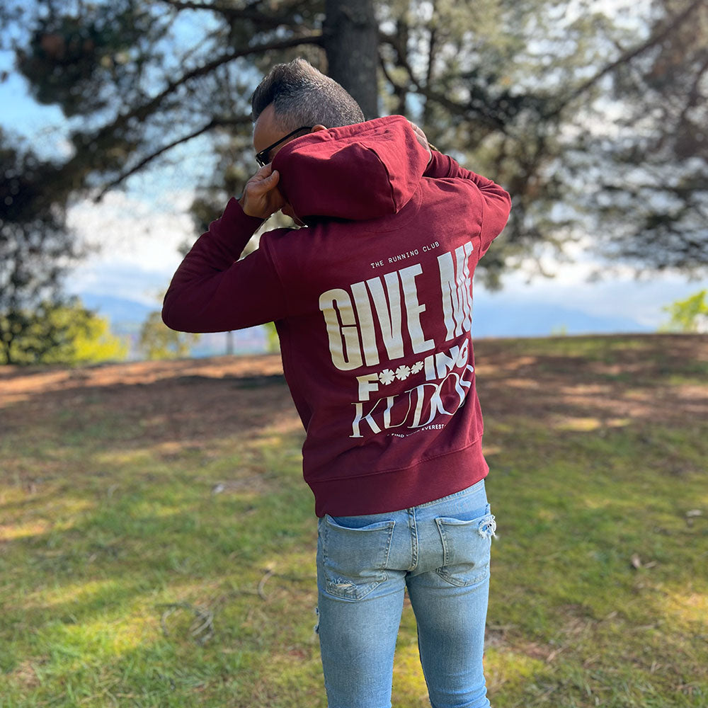 SUDADERA FIND YOUR EVEREST - GIVE ME FUCKING KUDOS - GRANATE