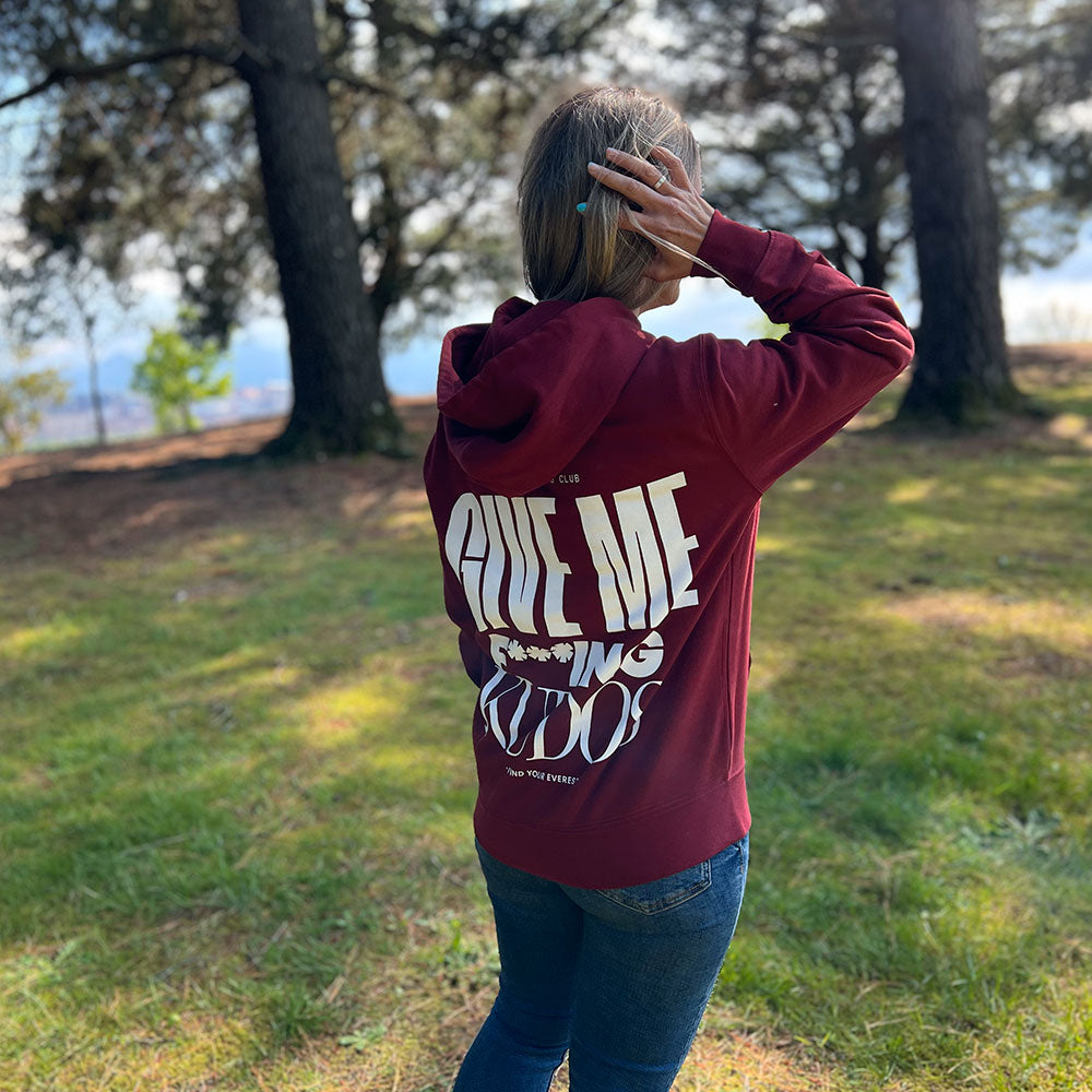 SUDADERA FIND YOUR EVEREST - GIVE ME FUCKING KUDOS - GRANATE