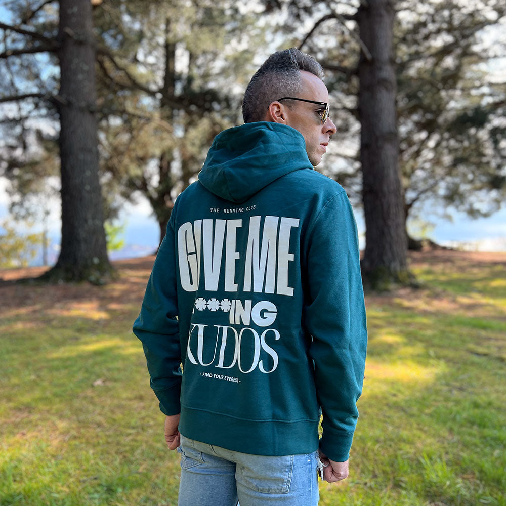 SUDADERA FIND YOUR EVEREST - GIVE ME FUCKING KUDOS - VERDE