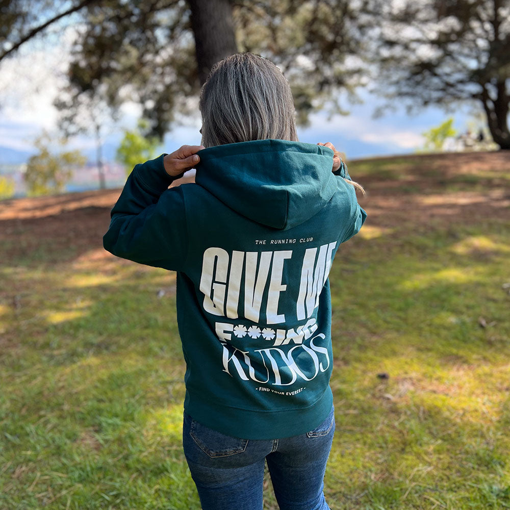 SUDADERA FIND YOUR EVEREST - GIVE ME FUCKING KUDOS - VERDE