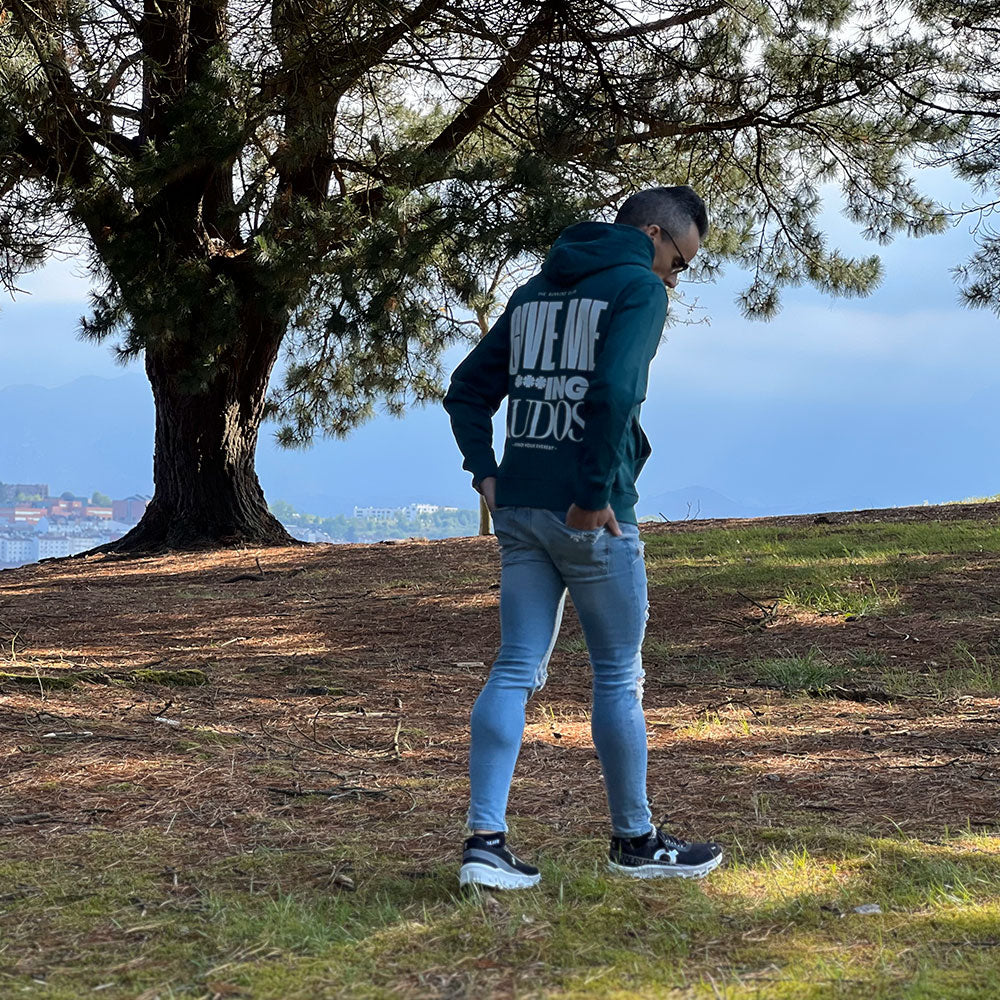 SUDADERA FIND YOUR EVEREST - GIVE ME FUCKING KUDOS - VERDE