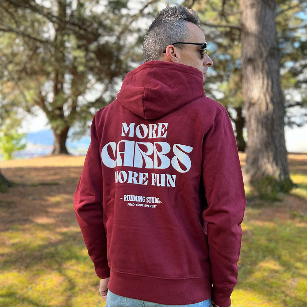 SUDADERA FIND YOUR EVEREST - MORE CARBS MORE FUN - KAZAM