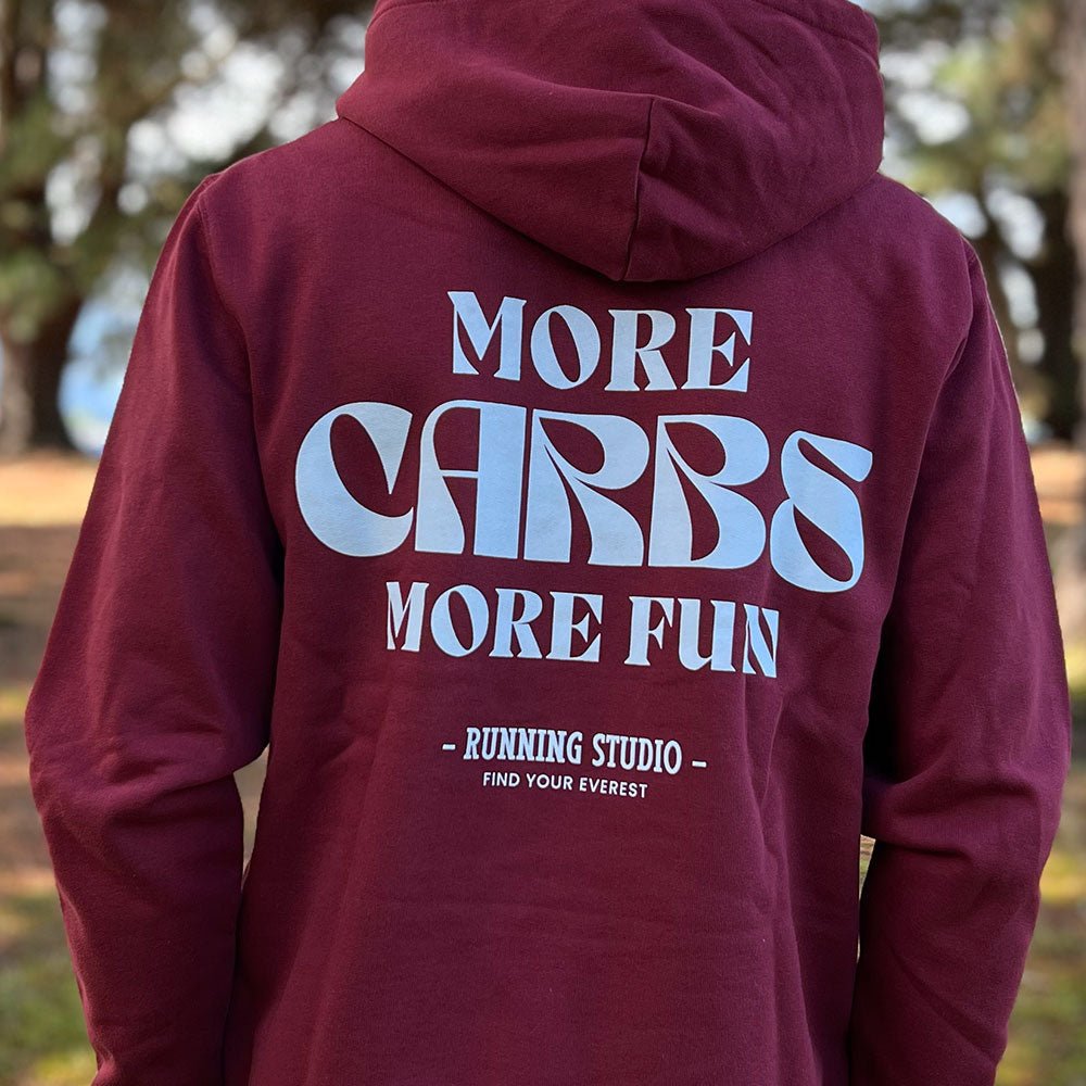 SUDADERA FIND YOUR EVEREST - MORE CARBS MORE FUN - KAZAM