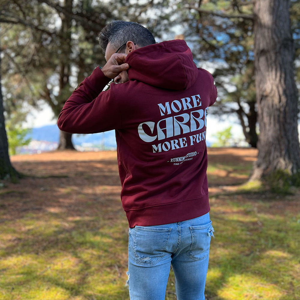 SUDADERA FIND YOUR EVEREST - MORE CARBS MORE FUN - KAZAM