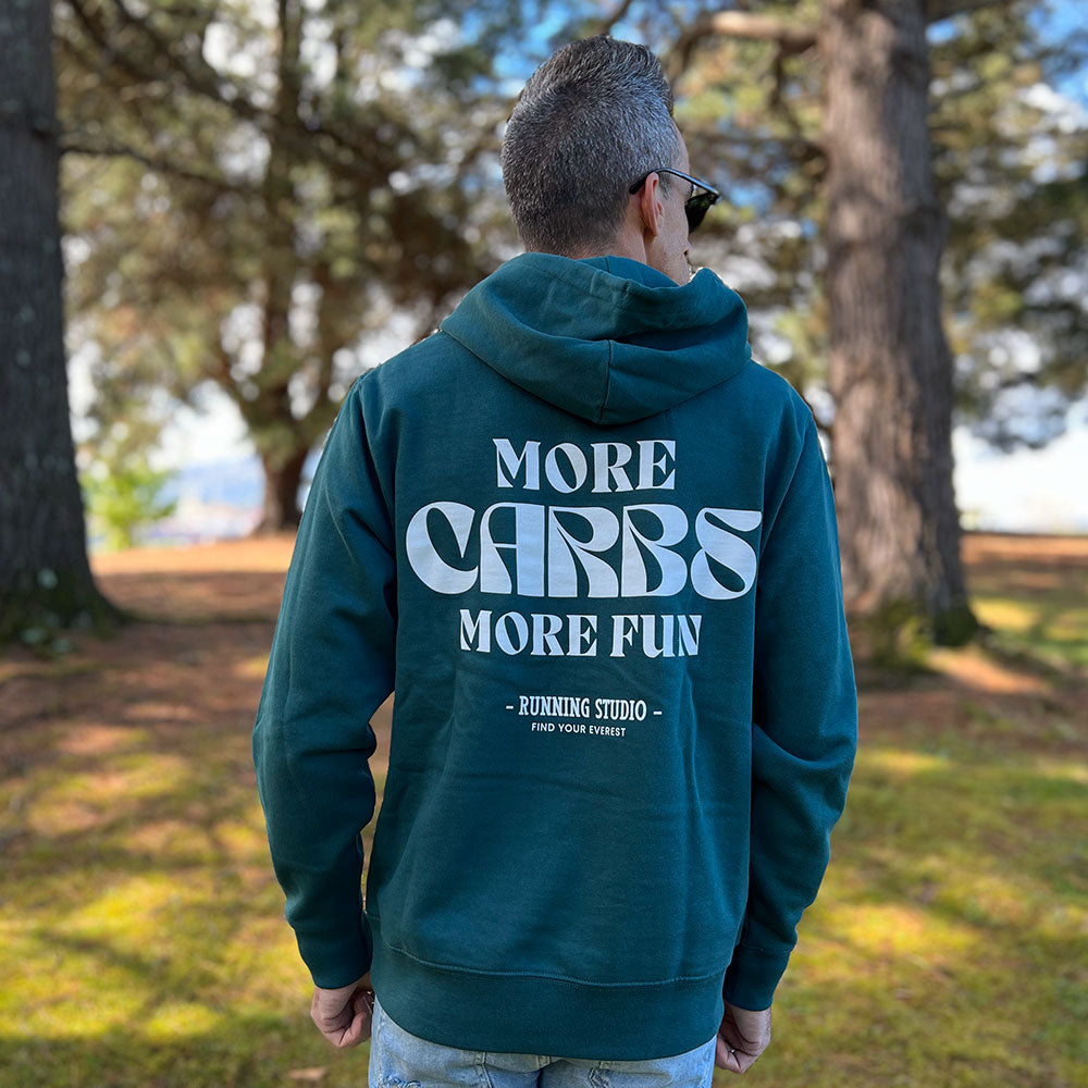 SUDADERA FIND YOUR EVEREST - MORE CARBS MORE FUN - MORI