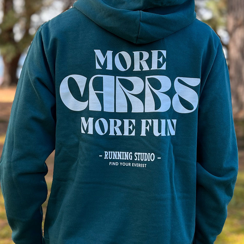 SUDADERA FIND YOUR EVEREST - MORE CARBS MORE FUN - MORI