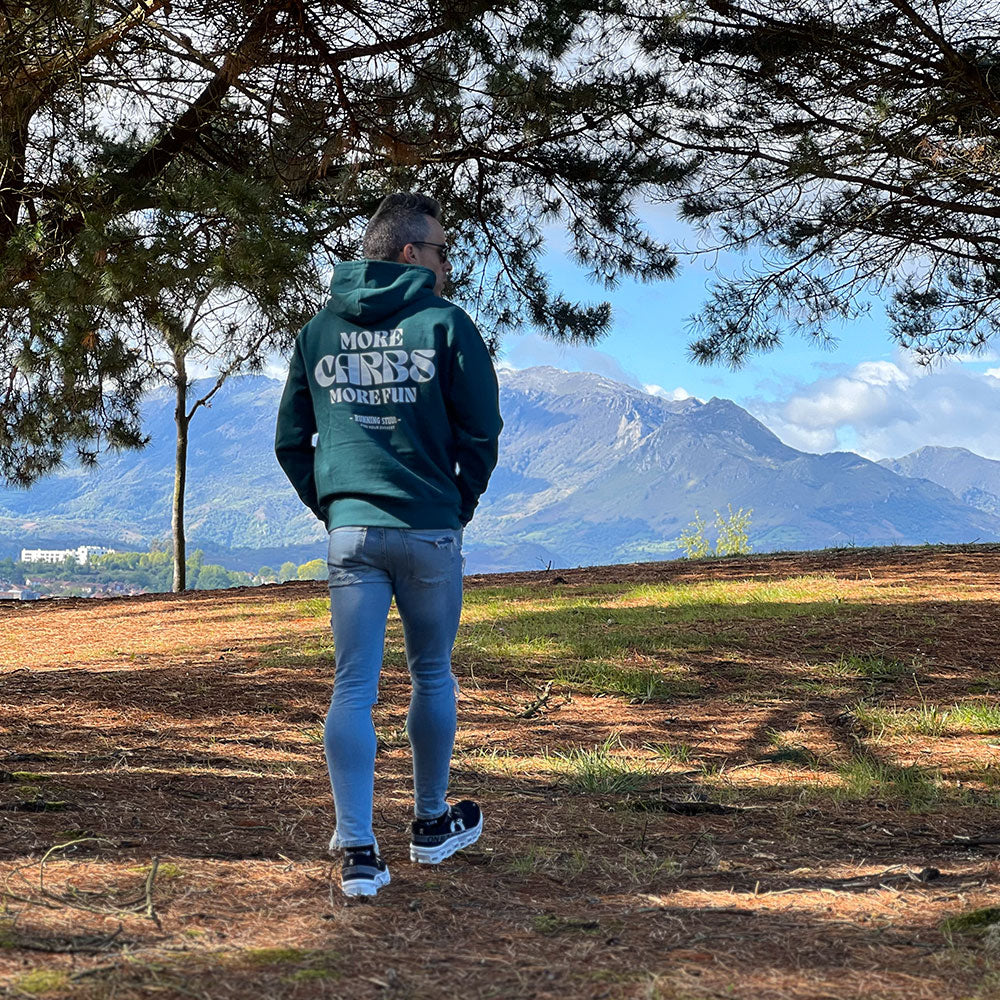 SUDADERA FIND YOUR EVEREST - MORE CARBS MORE FUN - MORI