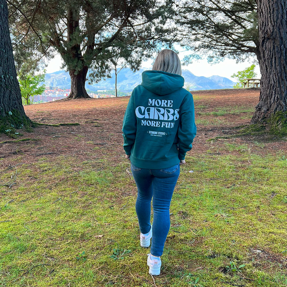 SUDADERA FIND YOUR EVEREST - MORE CARBS MORE FUN - MORI