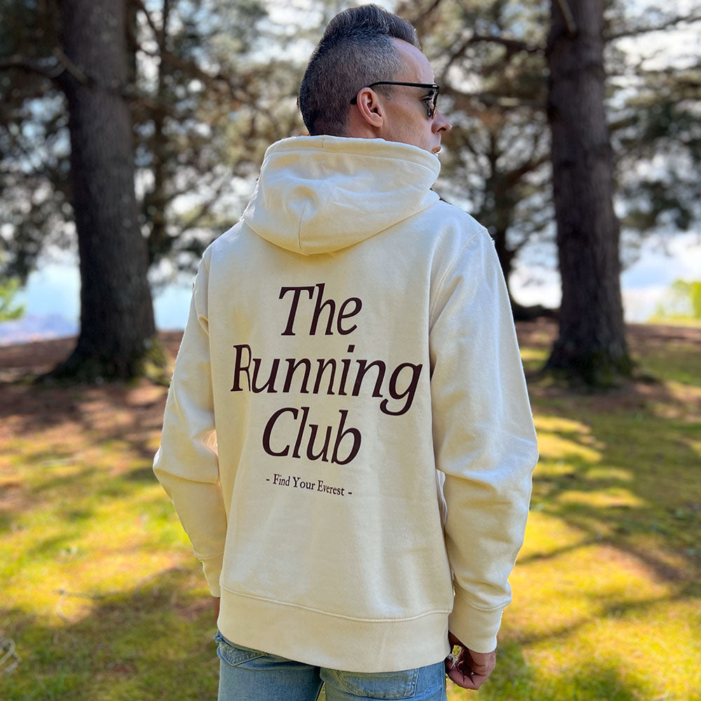 SUDADERA FIND YOUR EVEREST - THE RUNNING CLUB - BEIGE