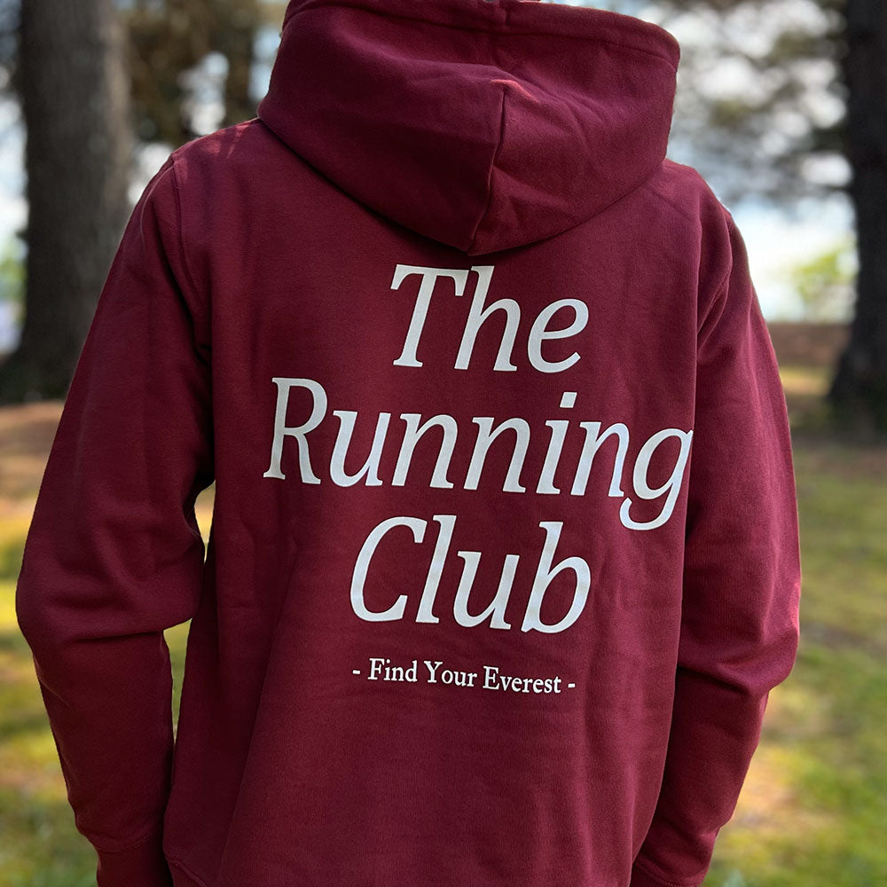 SUDADERA FIND YOUR EVEREST - THE RUNNING CLUB - BURGUNDY