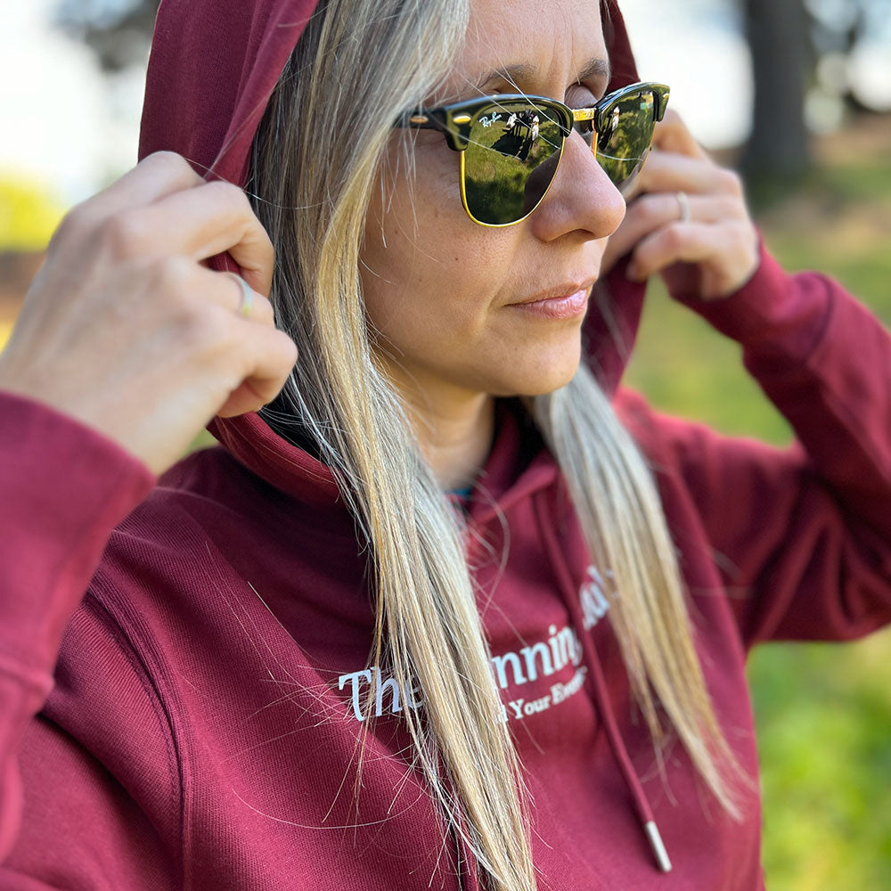 SUDADERA FIND YOUR EVEREST - THE RUNNING CLUB - BURGUNDY