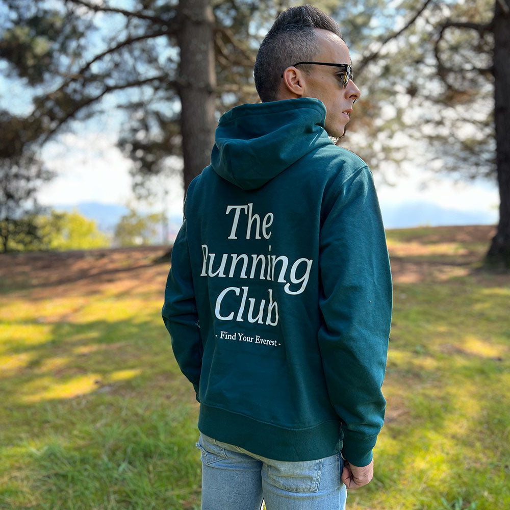 SUDADERA FIND YOUR EVEREST - THE RUNNING CLUB - VERDE