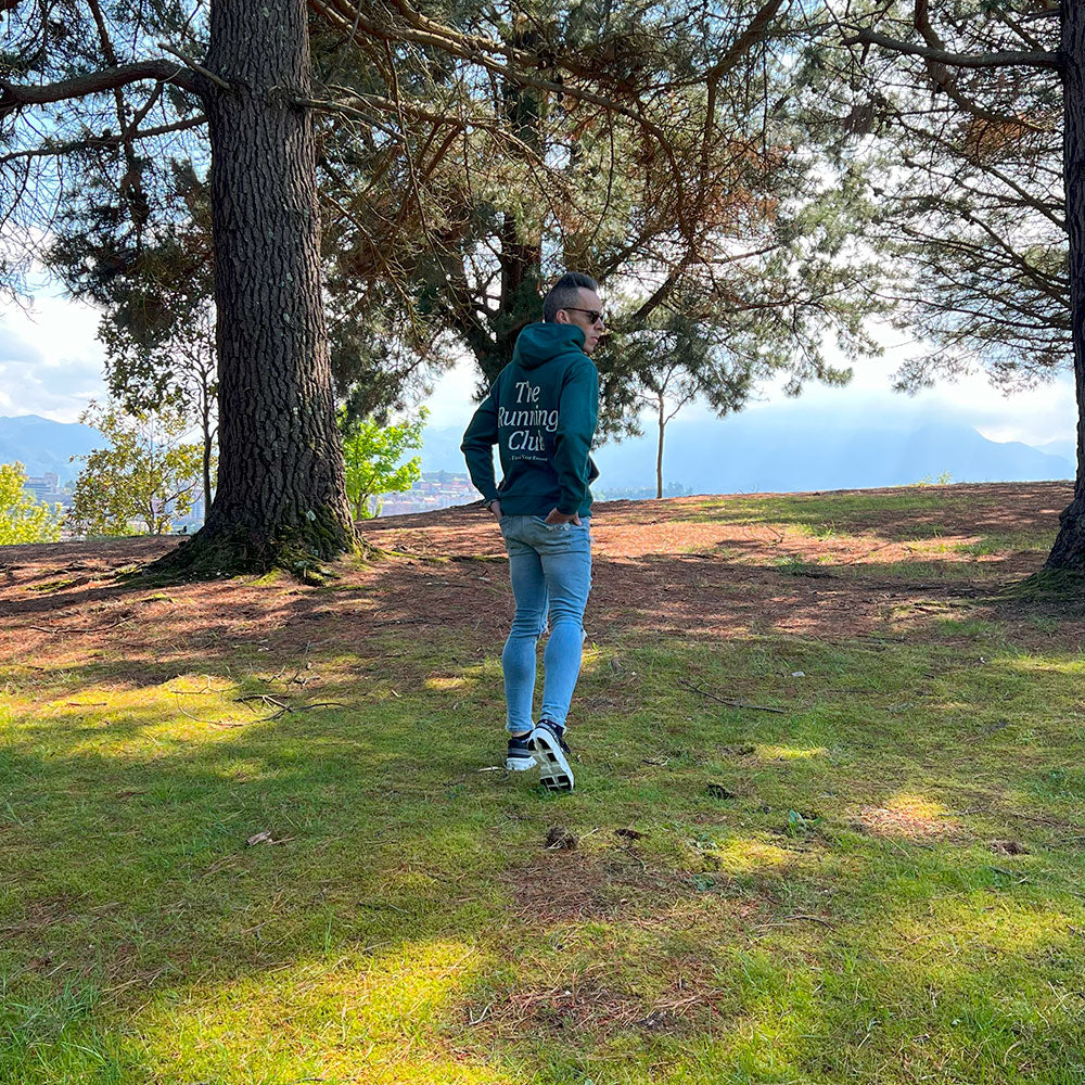 SUDADERA FIND YOUR EVEREST - THE RUNNING CLUB - VERDE