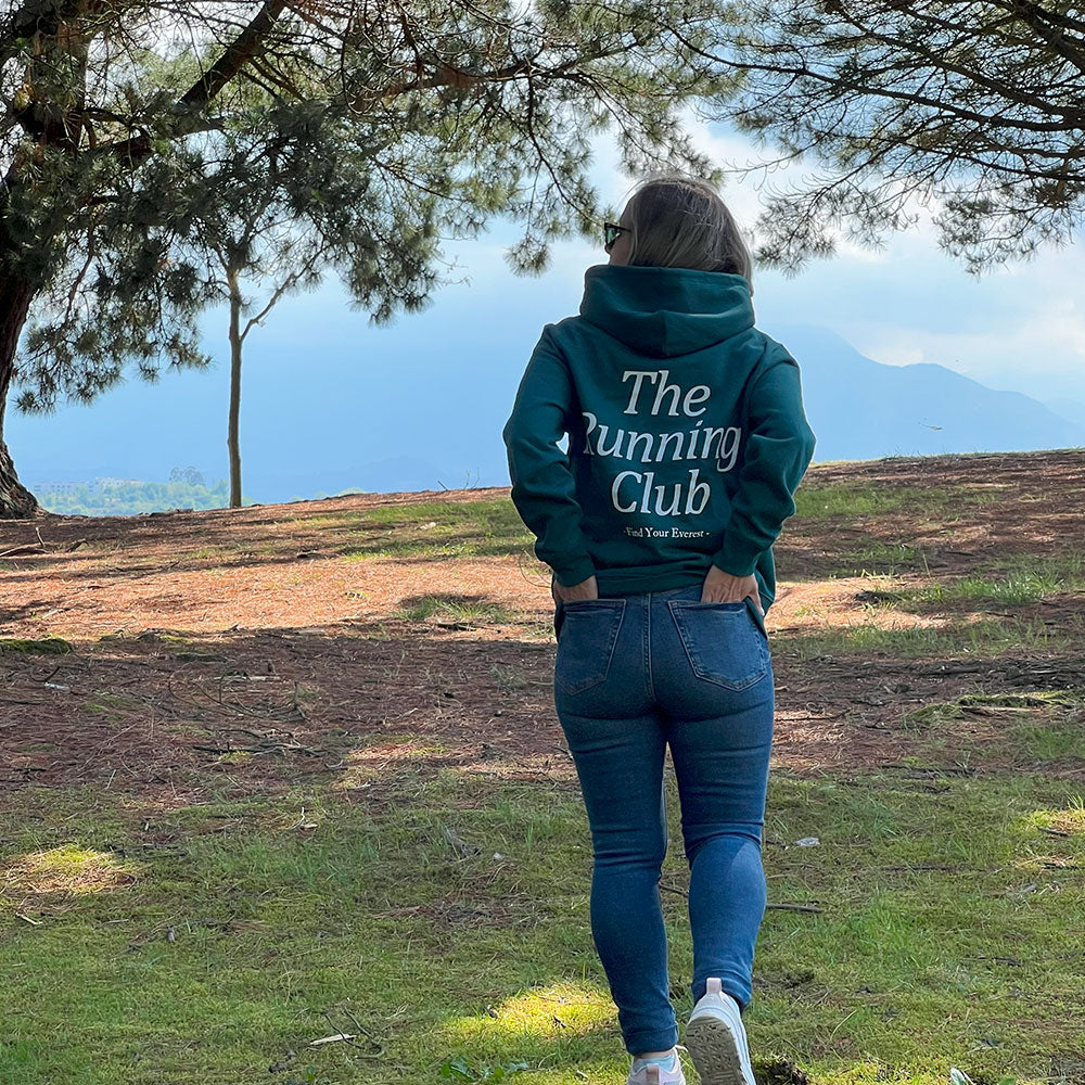 SUDADERA FIND YOUR EVEREST - THE RUNNING CLUB - VERDE
