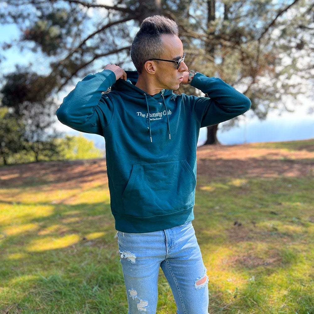 SUDADERA FIND YOUR EVEREST - THE RUNNING CLUB - VERDE