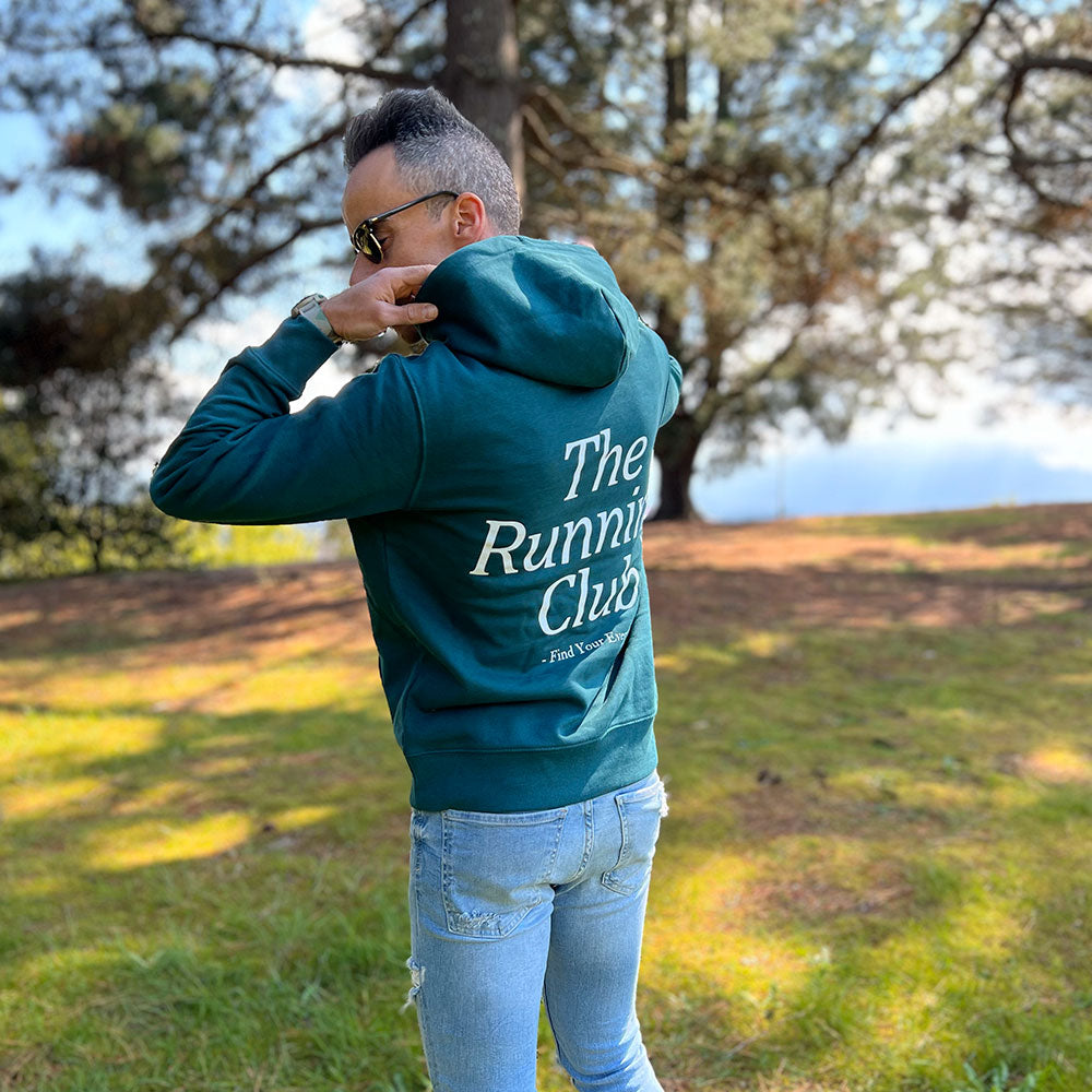 SUDADERA FIND YOUR EVEREST - THE RUNNING CLUB - VERDE