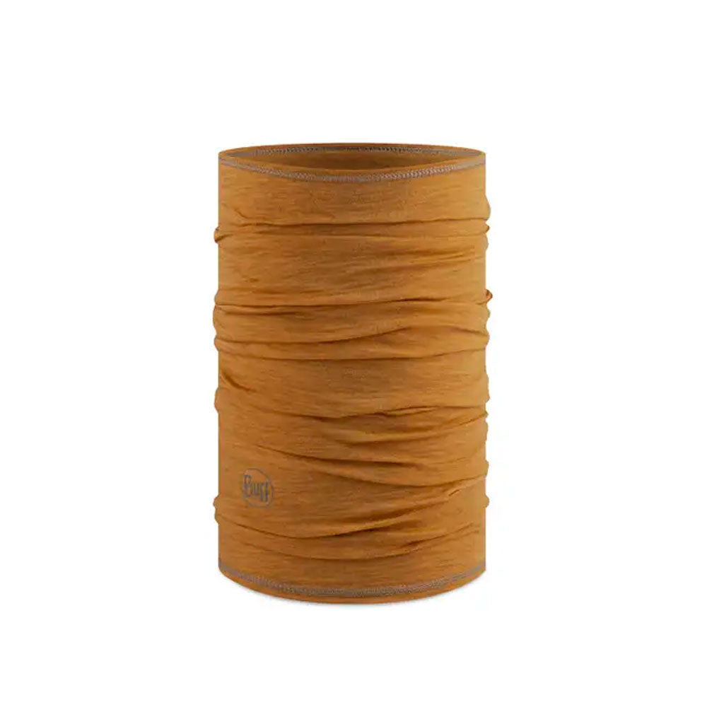 TUBULAR BUFF MERINO LIGHTWEIGHT SOLID MUSTARD