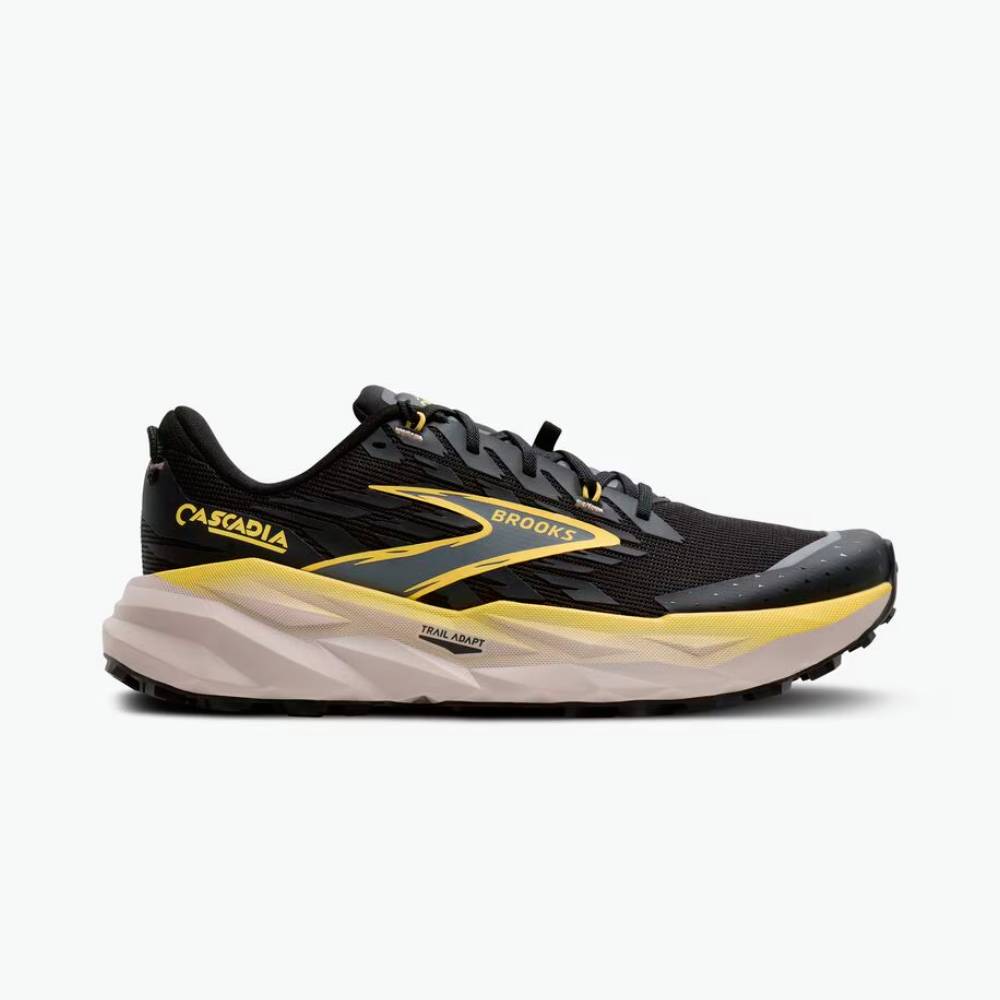 ZAPATILLAS BROOKS CASCADIA 19 - Black / Yellow / Chateau