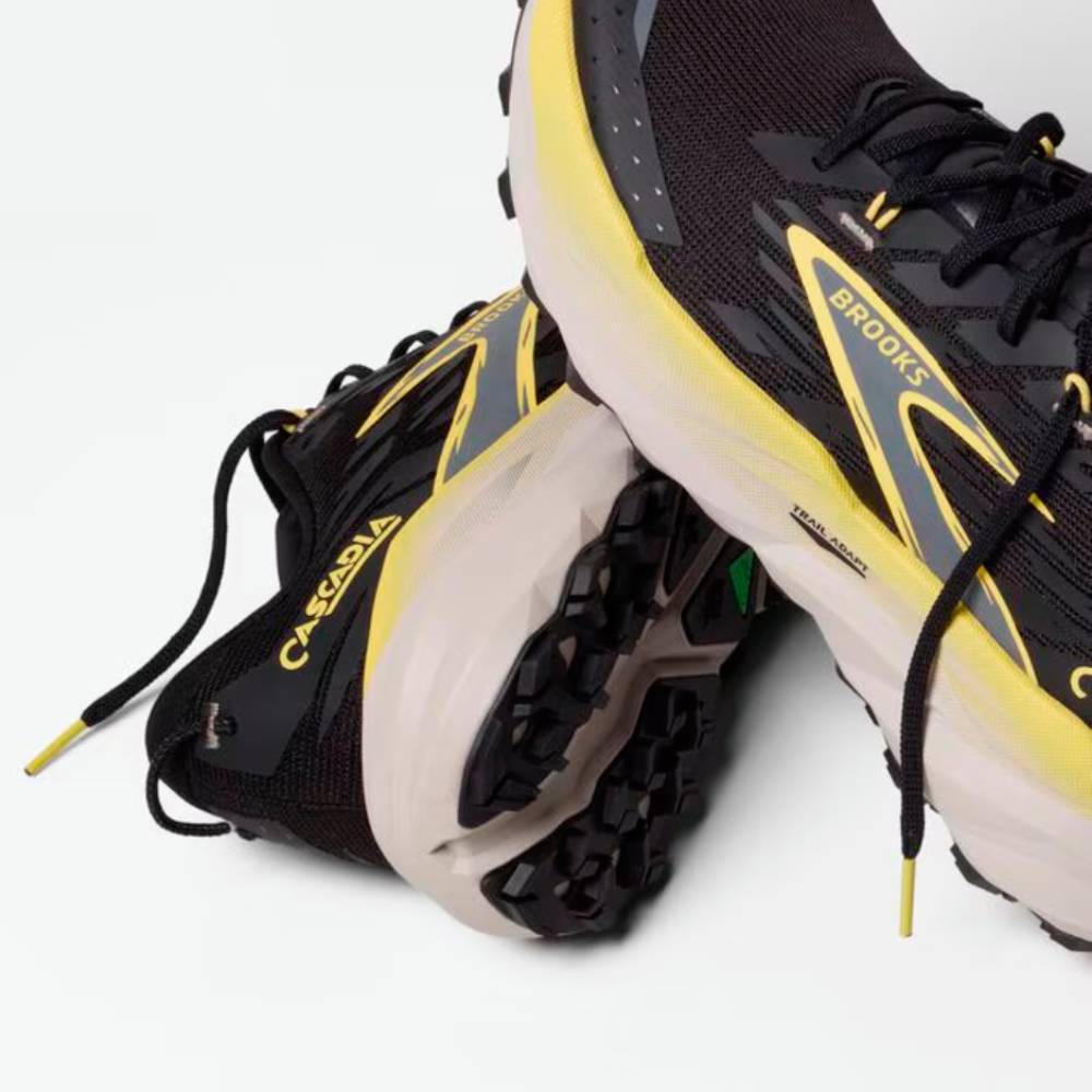 ZAPATILLAS BROOKS CASCADIA 19 - Black / Yellow / Chateau