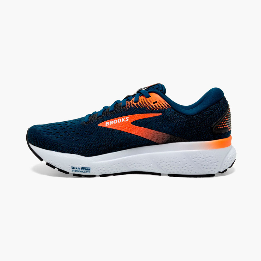 ZAPATILLAS BROOKS GHOST 16 BLUE OPAL BLACK NASTURTIUM