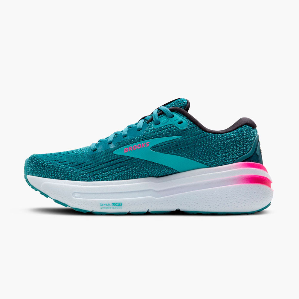 ZAPATILLAS BROOKS GHOST MAX 2 MUJER STORM BLUE KNOCKOUT PINK AQUA