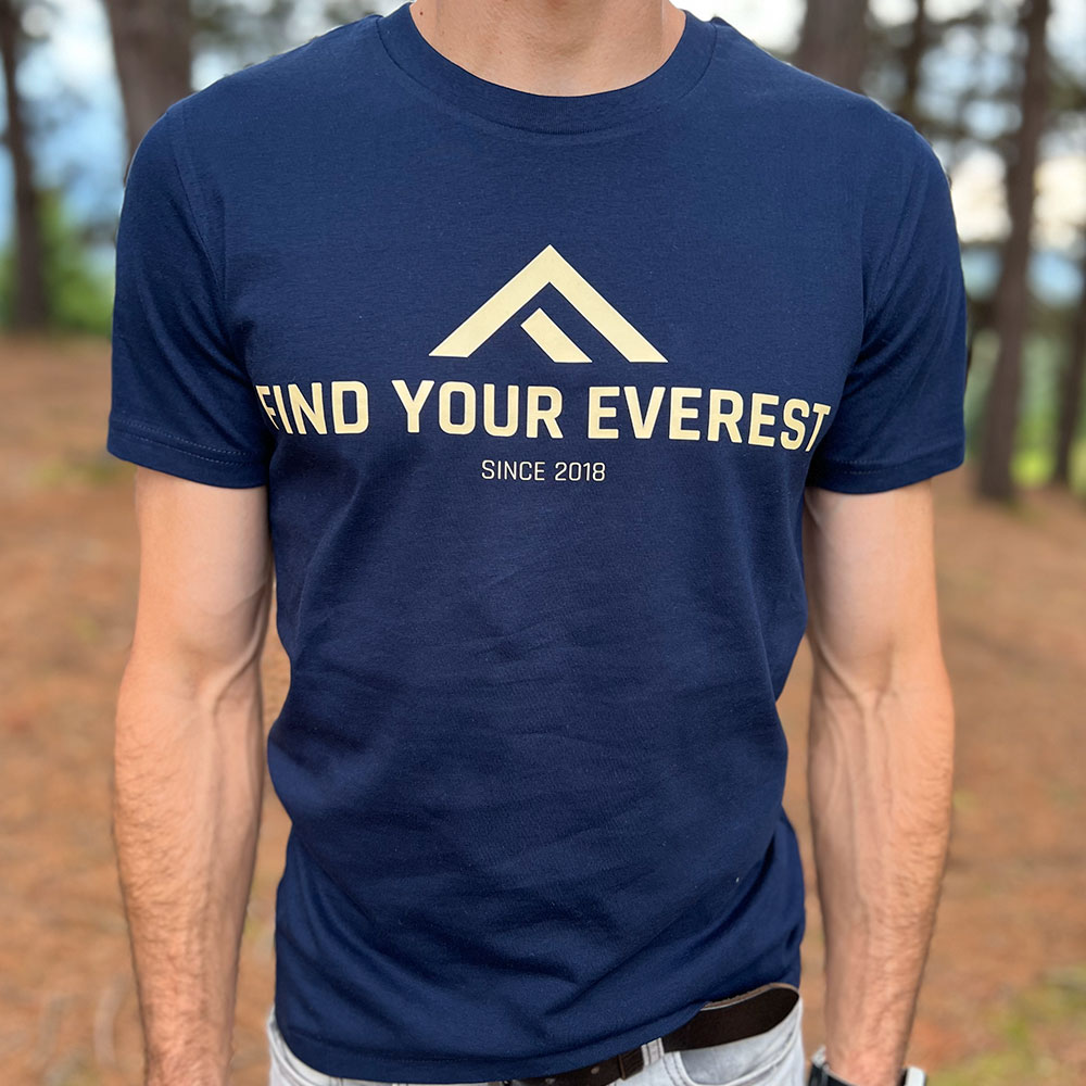 CAMISETA CASUAL FIND YOUR EVEREST LOGO NAVY